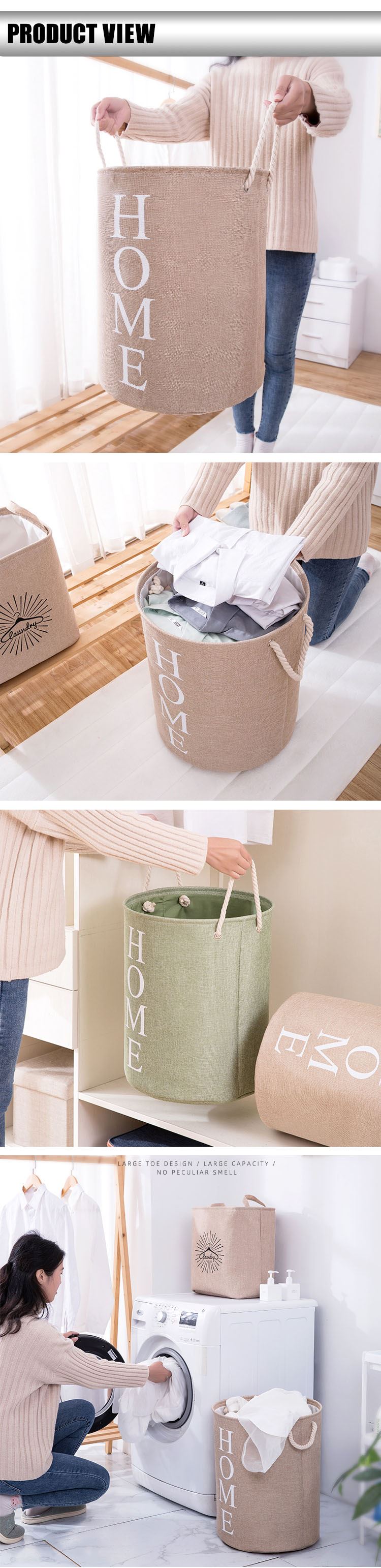 Home Collapsible Cylindrical Laundry Basket Home Collapsible Cylindrical Laundry Basket