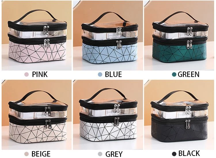 Double Storage Waterproof Cosmetic Bag