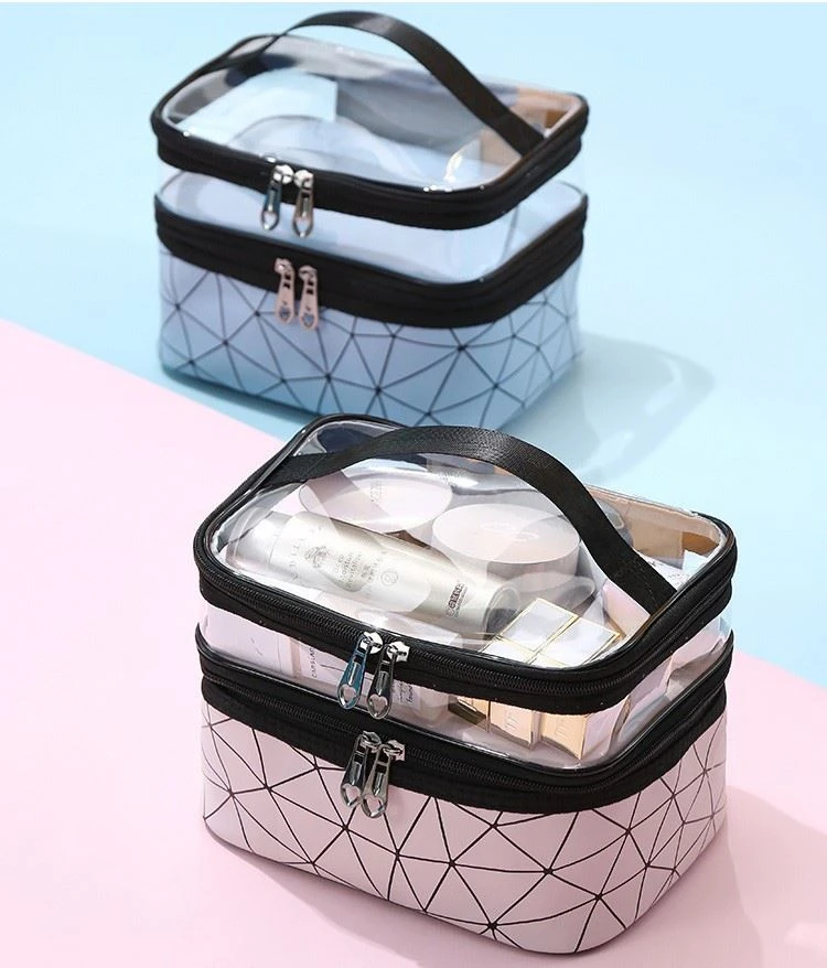 Double Storage Waterproof Cosmetic Bag