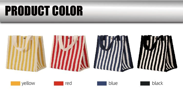 Shopping Shoulder Bag Tote Striped Handbag