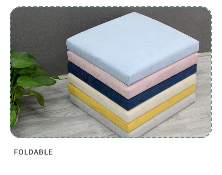 Rectangular Foldable Flannel Storage Stool Rectangular Foldable Flannel Storage Stool