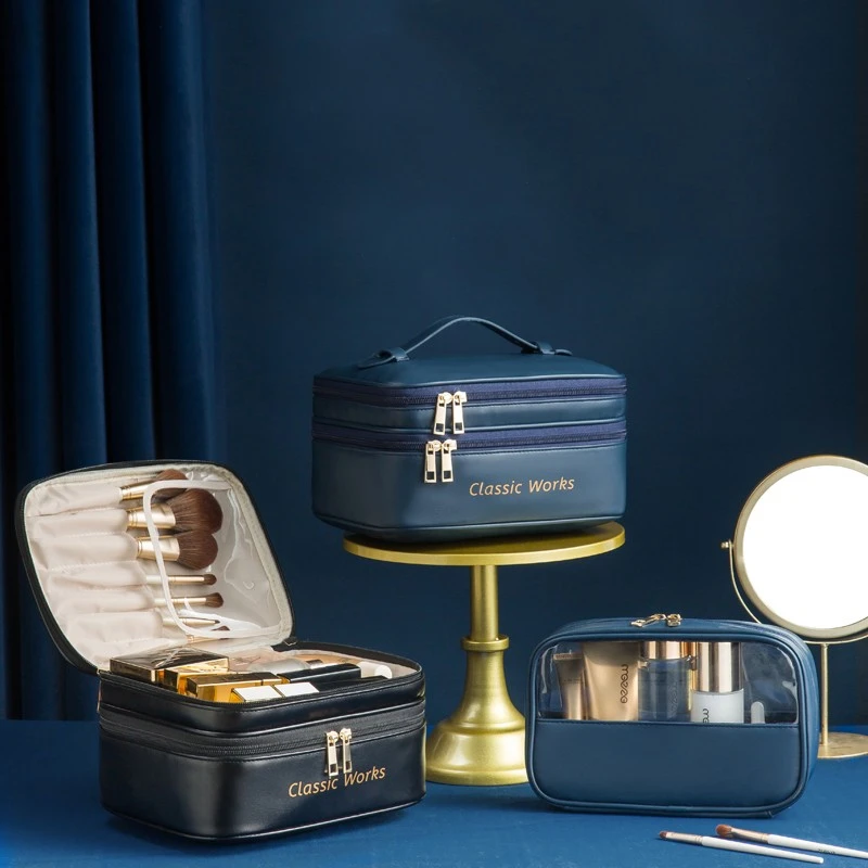 2 Pieces Double Layer Makeup Bag