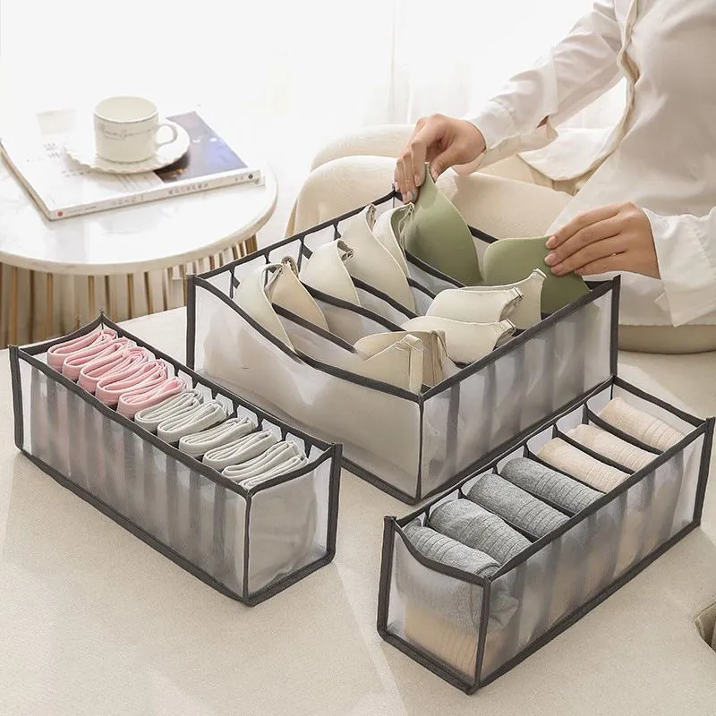 3Pcs Fabric Underwear Drawer Organizer Set