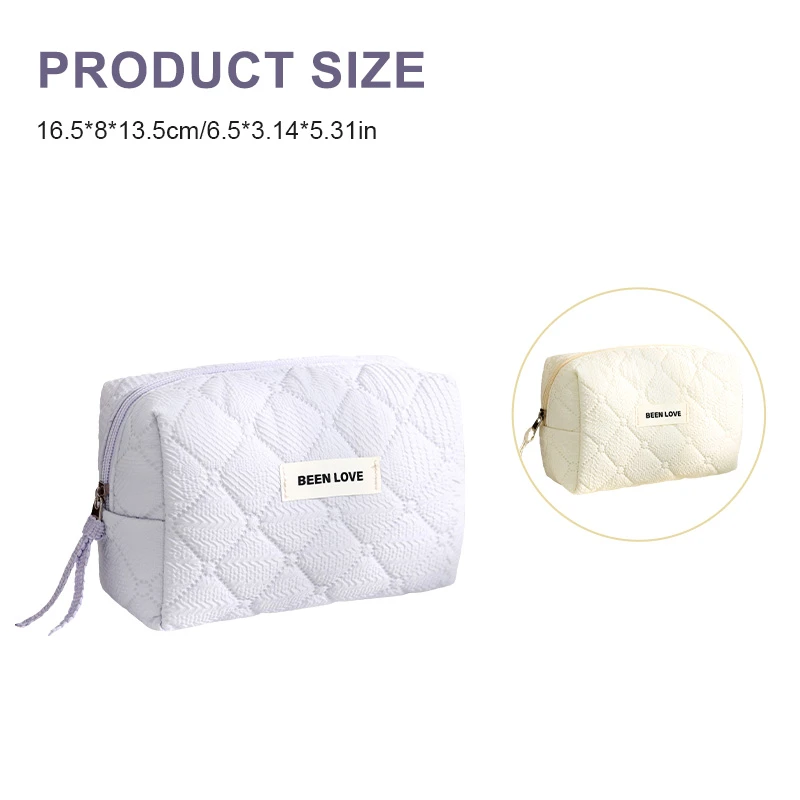 Cotton Quilted Makeup Bag
