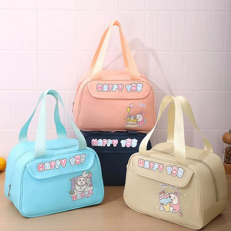Vibrant Cartoon Semi-circular Meal Bag