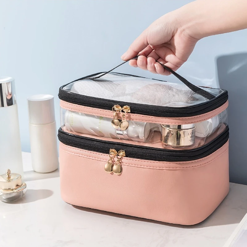 Large Size Double-Layer Cosmetic Bag