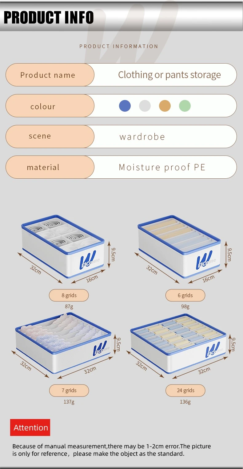 6/7/8/24 Grids Wardrobe Clothes Storage Box 6/7/8/24 Grids Wardrobe Clothes Storage Box