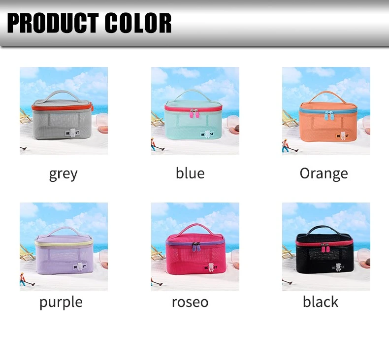 Mesh Organizer Bag Large Capacity Mesh Makeup Bag