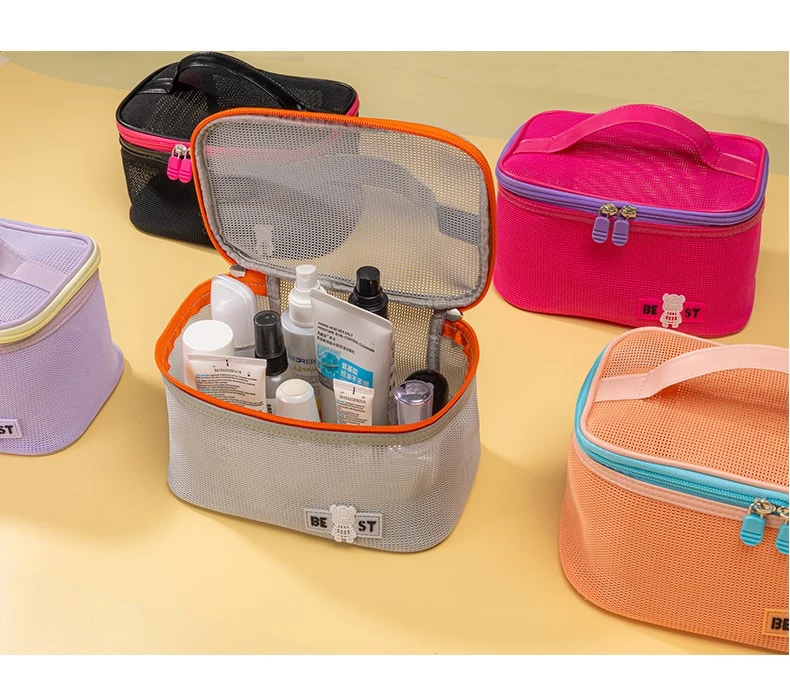 Mesh Organizer Bag Large Capacity Mesh Makeup Bag