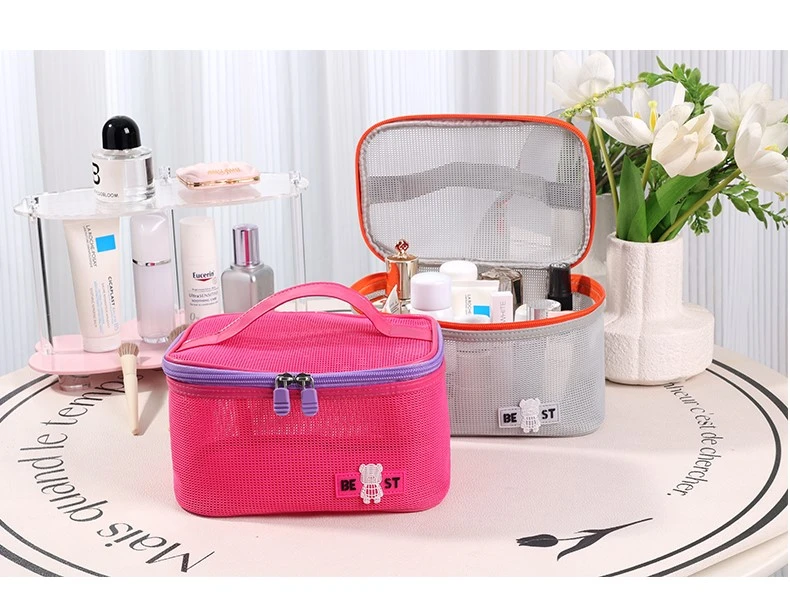 Mesh Organizer Bag Large Capacity Mesh Makeup Bag Mesh Organizer Bag Large Capacity Mesh Makeup Bag