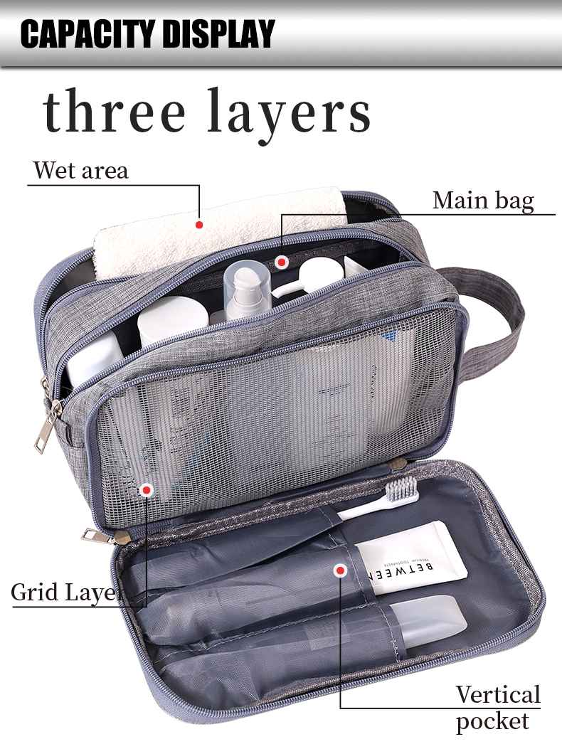 3-Layer Mens Toiletry Bag Dop11