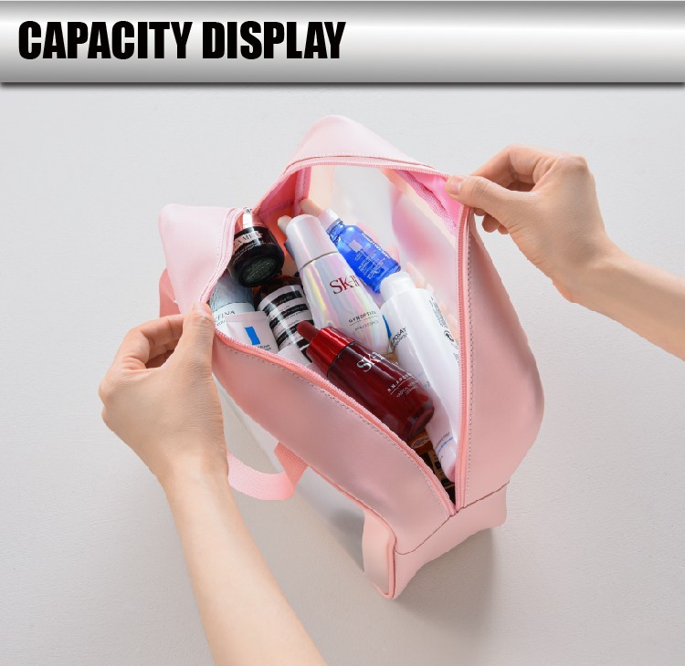 Waterproof Beach Cosmetic Bag Clear PVC Toilet Wash Bag