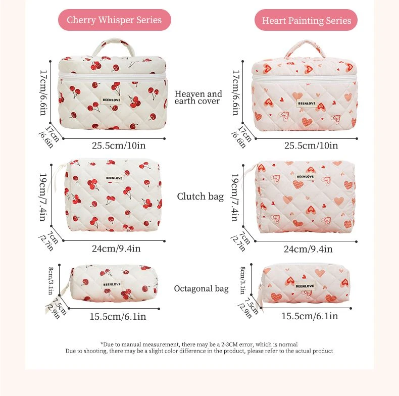 3Pcs Cherry Pattern Quilted 3 3Pcs Cherry Pattern Quilted 3