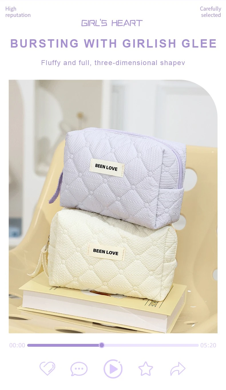 Cotton Quilted Makeup Bag3