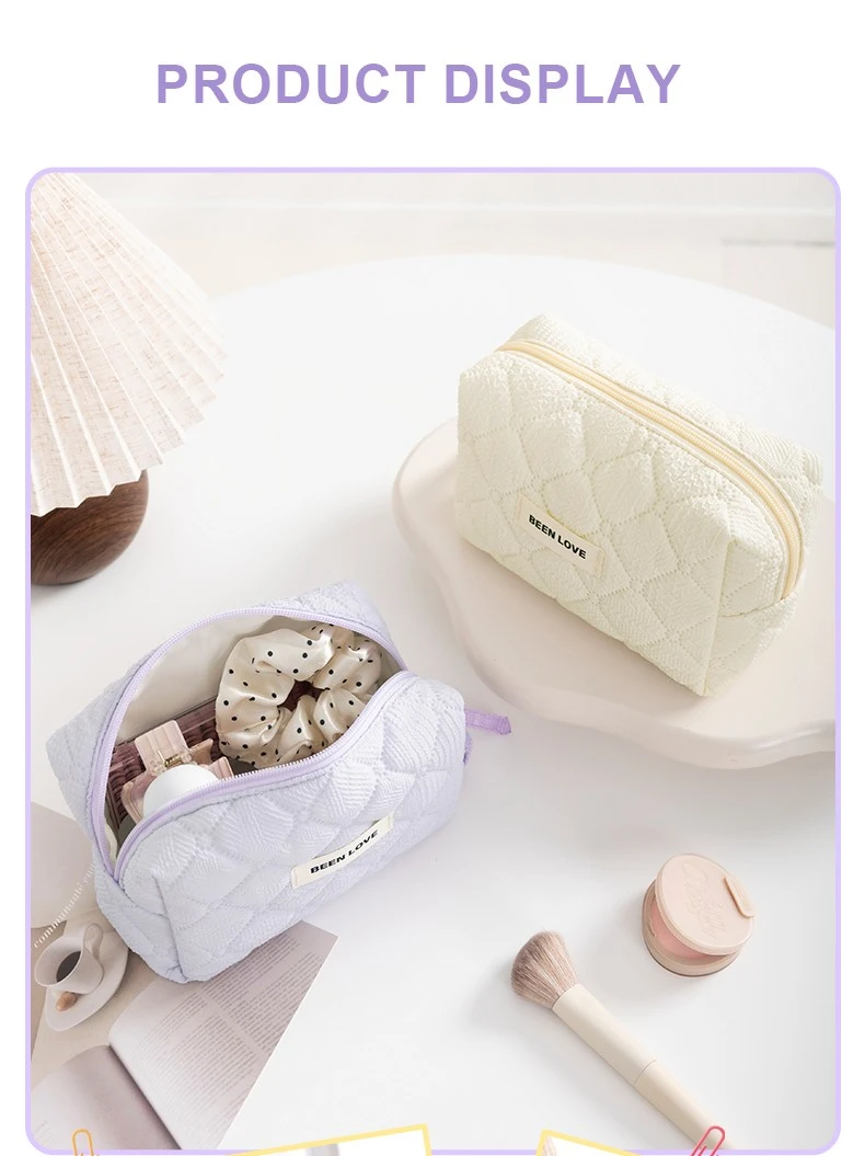 Cotton Quilted Makeup Bag11