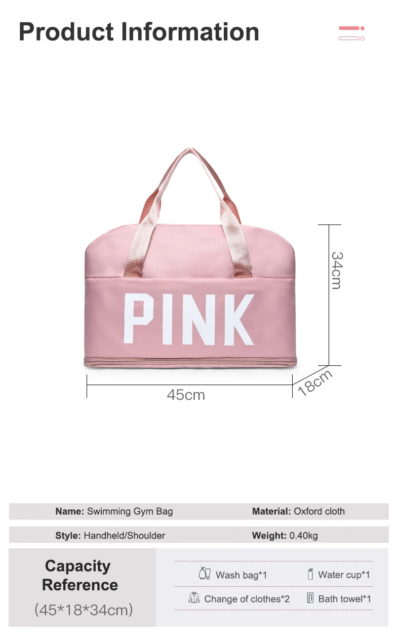 Expanded Women Travel Sports Gym Bag