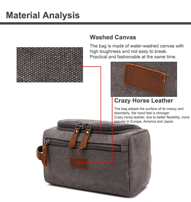 Canvas Dopp Kit Toiletry Bag