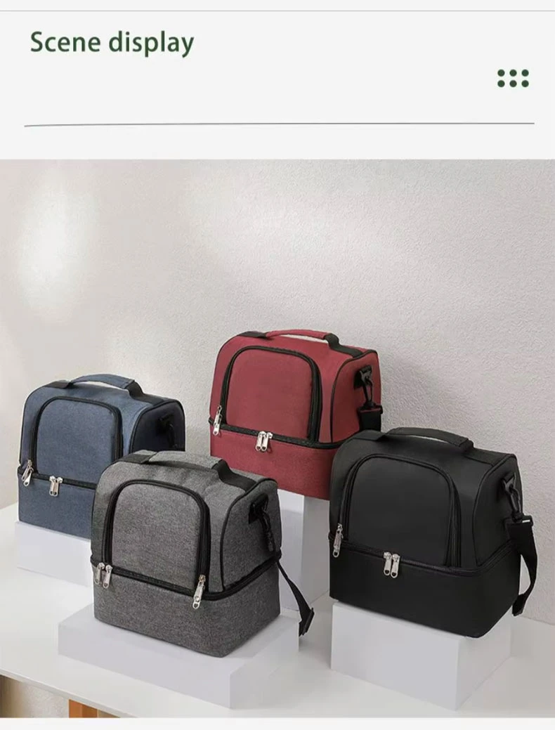 Double Layer Portable Lunch Insulated Bag Double Layer Portable Lunch Insulated Bag