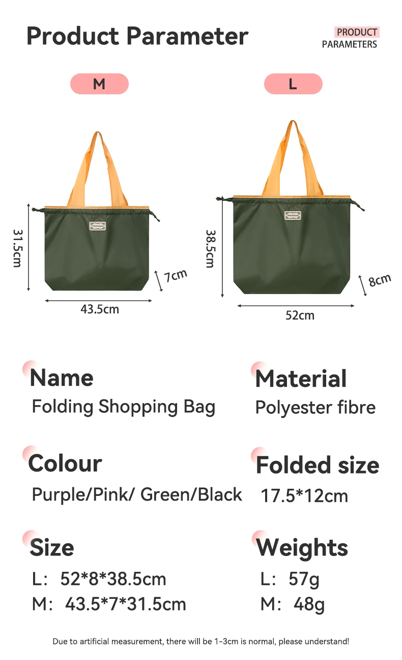 Contrast color waterproof shopping bag-2