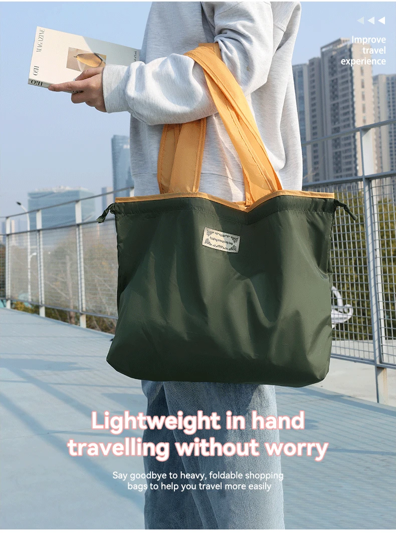 Contrast color waterproof shopping bag-5