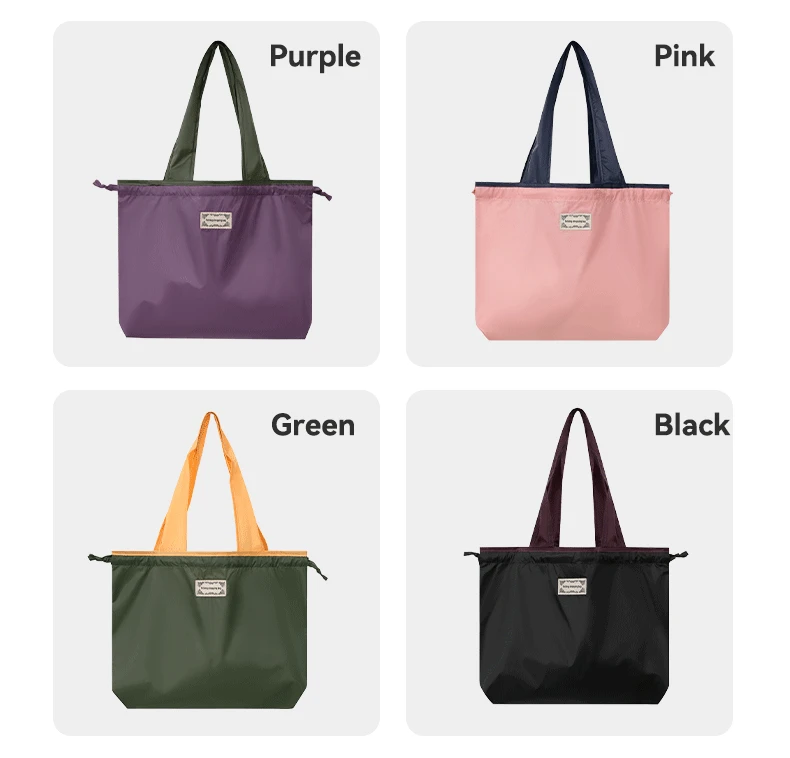Contrast color waterproof shopping bag-3