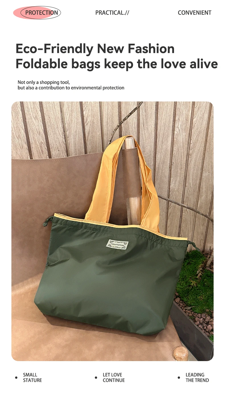 Contrast color waterproof shopping bag-4