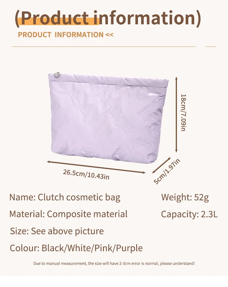 Butterfly Print Portable Cosmetic Bag-3 Butterfly Print Portable Cosmetic Bag-3