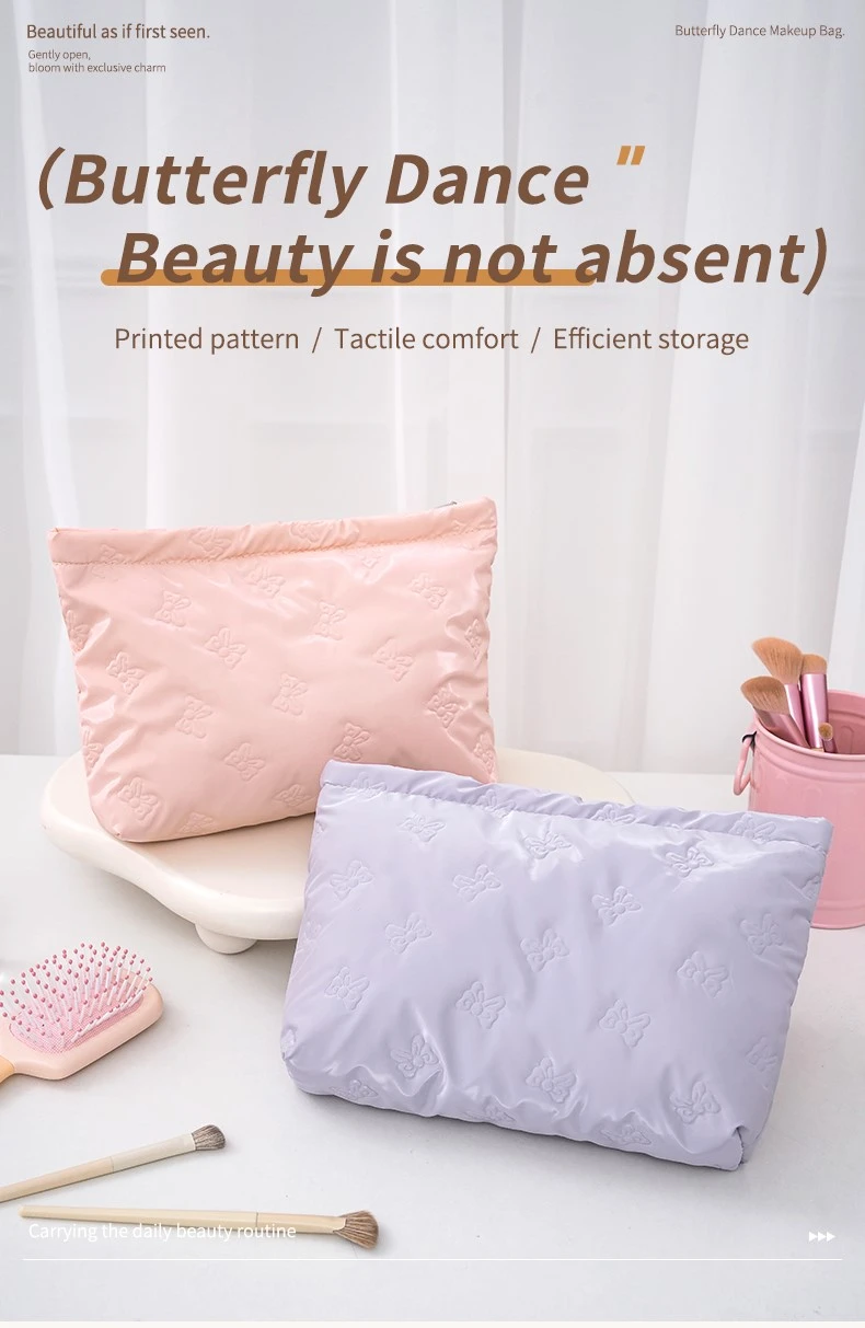 Butterfly Print Portable Cosmetic Bag-1 Butterfly Print Portable Cosmetic Bag-1