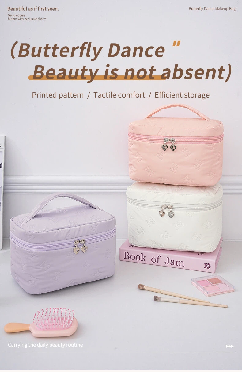 Butterfly Large Travel Cosmetic Bag