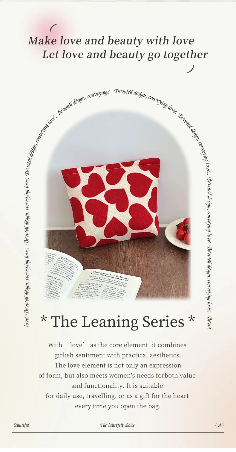 Cute Heart Clutch Cosmetic Bag-1 Cute Heart Clutch Cosmetic Bag-1
