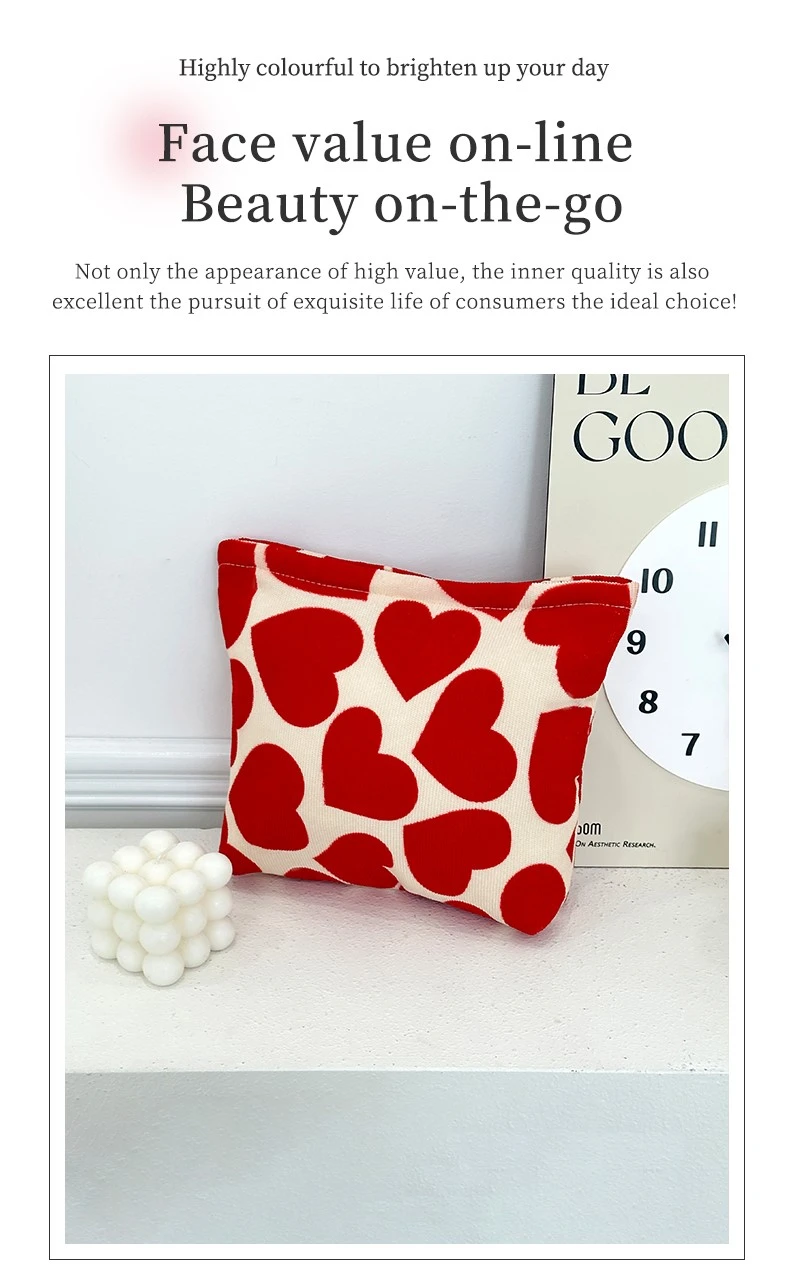Cute Heart Clutch Cosmetic Bag-2 Cute Heart Clutch Cosmetic Bag-2