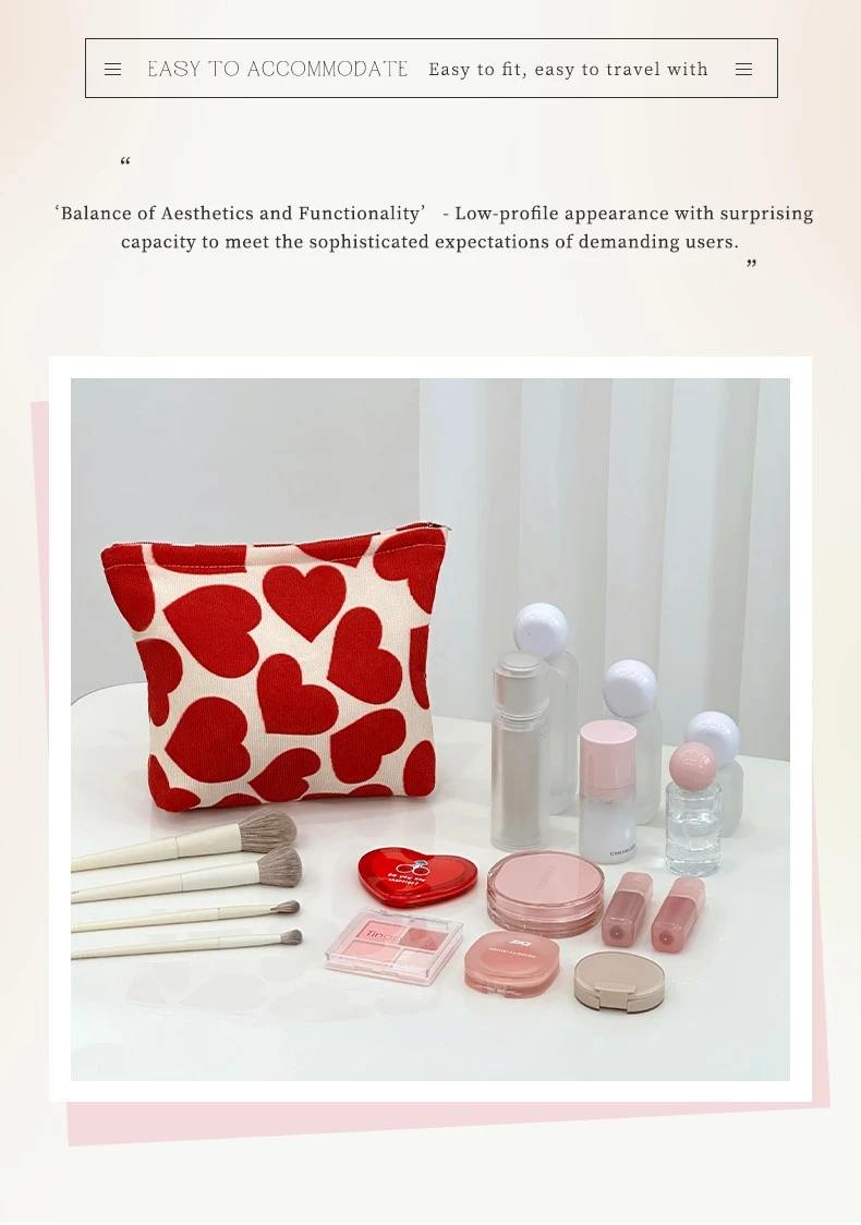 Cute Heart Clutch Cosmetic Bag-5 Cute Heart Clutch Cosmetic Bag-5