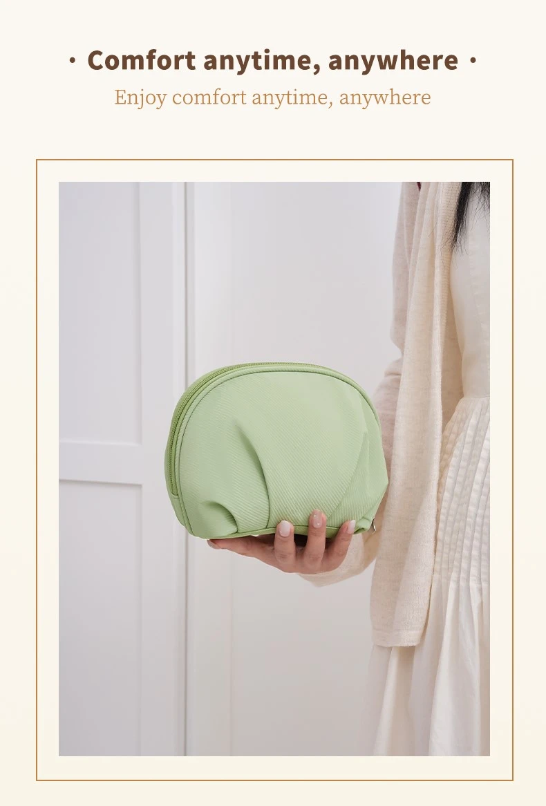 Small lightweight waterproof half moon cosmetic bag-7