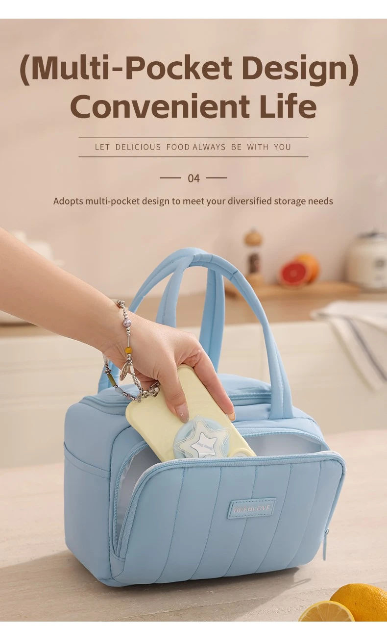 Multi-pocket square lunch bag-6 Multi-pocket square lunch bag-6