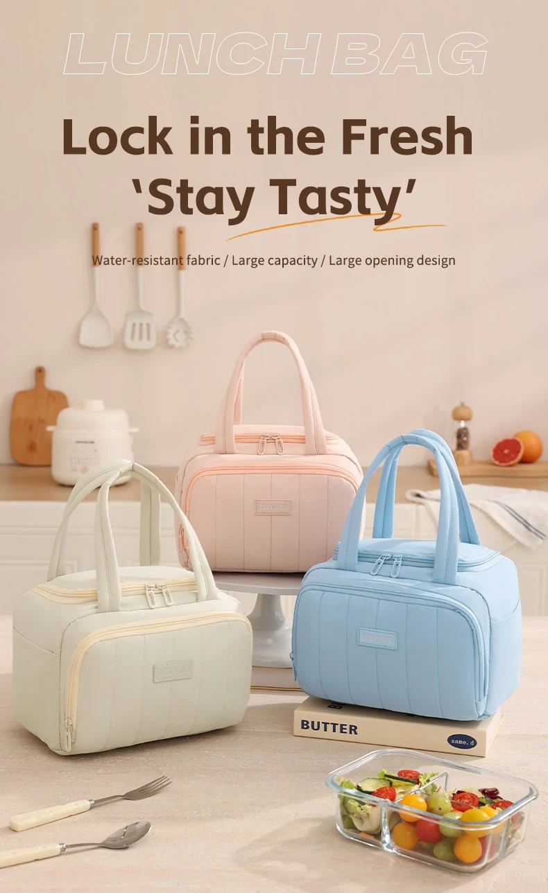 Multi-pocket Square Lunch Bag Multi-pocket Square Lunch Bag