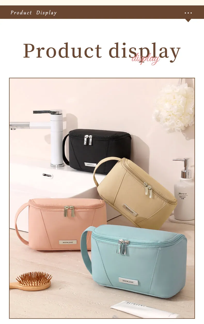 Large opening travel cosmetic bag-8 Large opening travel cosmetic bag-8