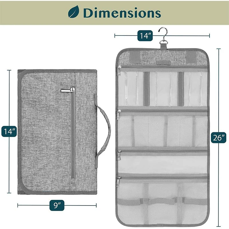 Roll Up Hanging Toiletry Bag Jewelry Case