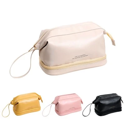 Fashionable Double-Layer Makeup Bag
