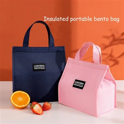 Oxford Tote Insulated Lunch Bag For Ladies