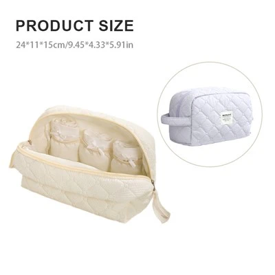 Large Capacity Quilted Cosmetic Bag