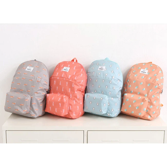 Folderable Waterproof Cartoon Animal Backpack