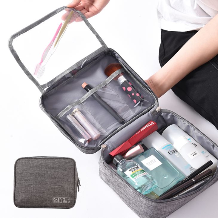 Hanging travel waterproof cosmetic bag