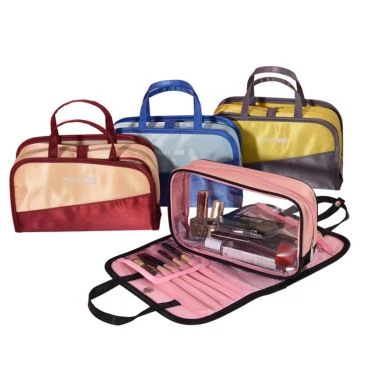 2-layer zippers Fabric Paravel Makeup Bag