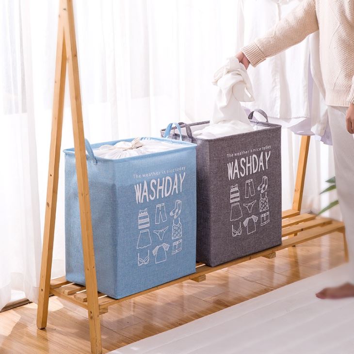 Big Size Drawstring Squire Collapsible Laundry Basket