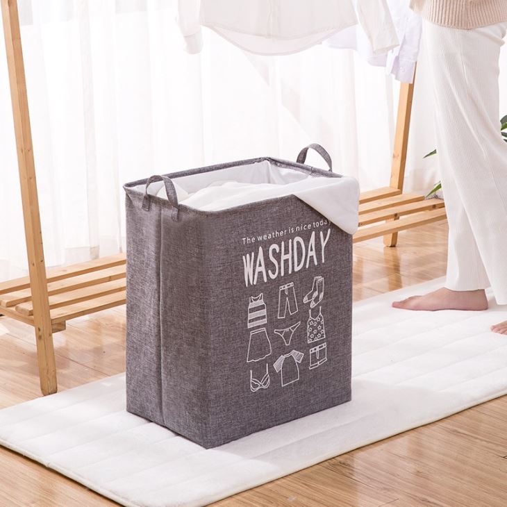 Big Size Drawstring Squire Collapsible Laundry Basket