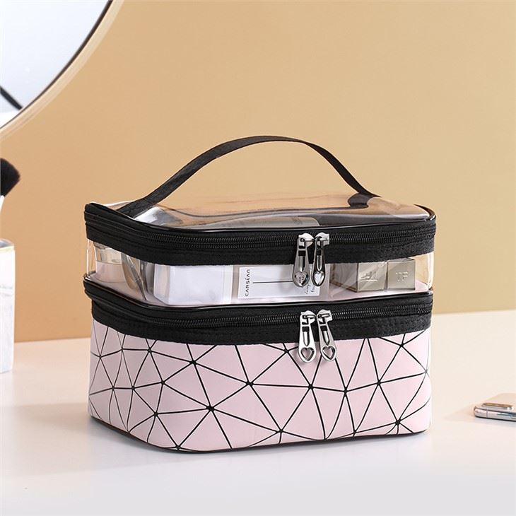 Double Storage Waterproof Cosmetic Bag