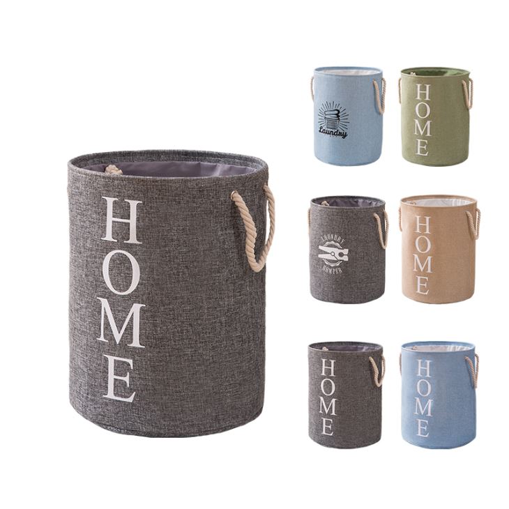 Home Collapsible Cylindrical Laundry Basket