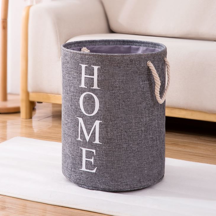 Small Size Home Collapsible Cylindrical Laundry Basket