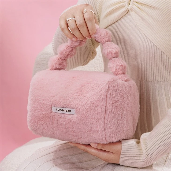 Furry Lovely Hand Bag Cosmetic Bag