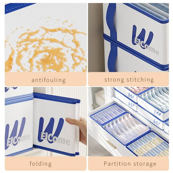 6/7/8/24 Grids Wardrobe Clothes Storage Underwear Storage Box